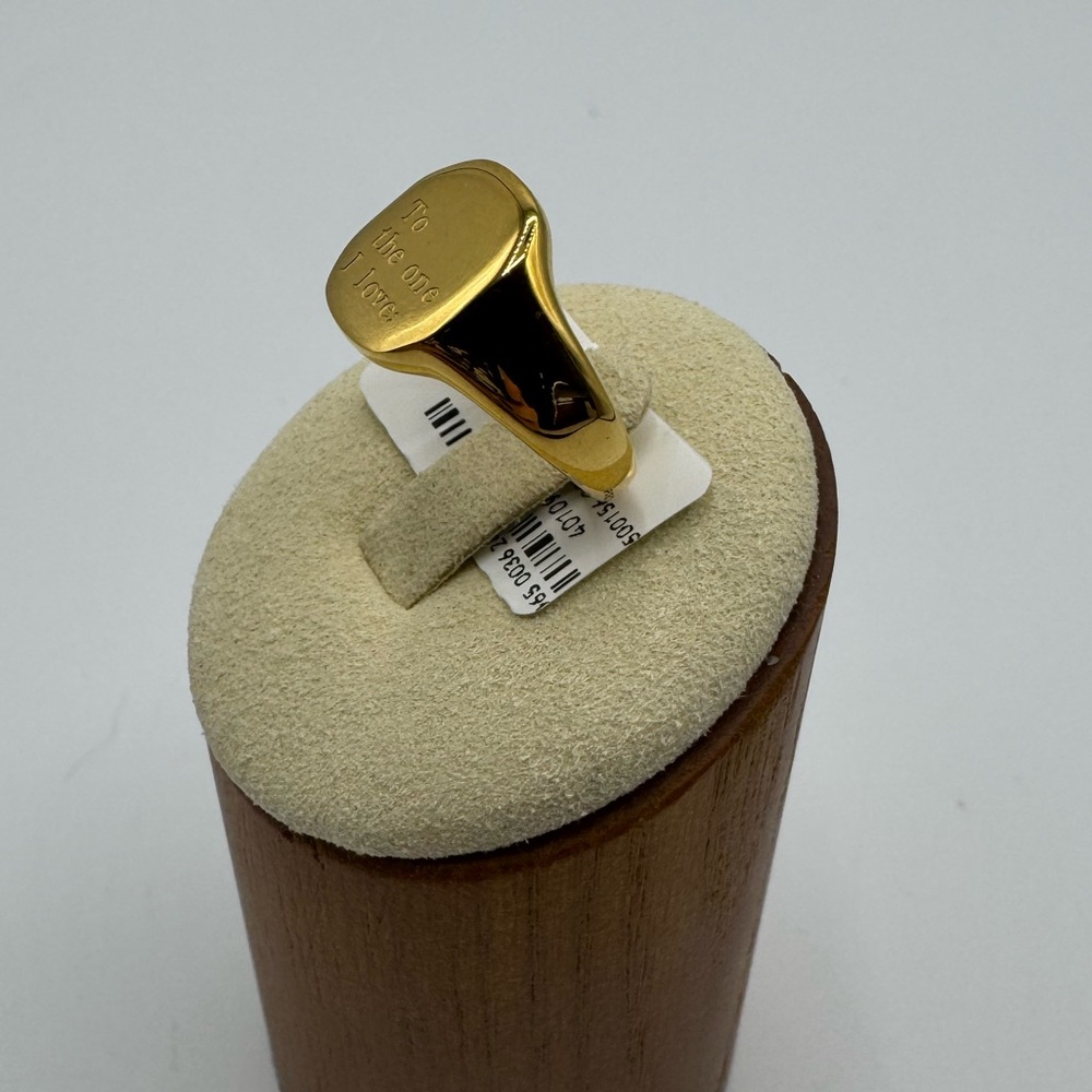 14k “To the One I Love” Signet Ring - Picture 4 of 6